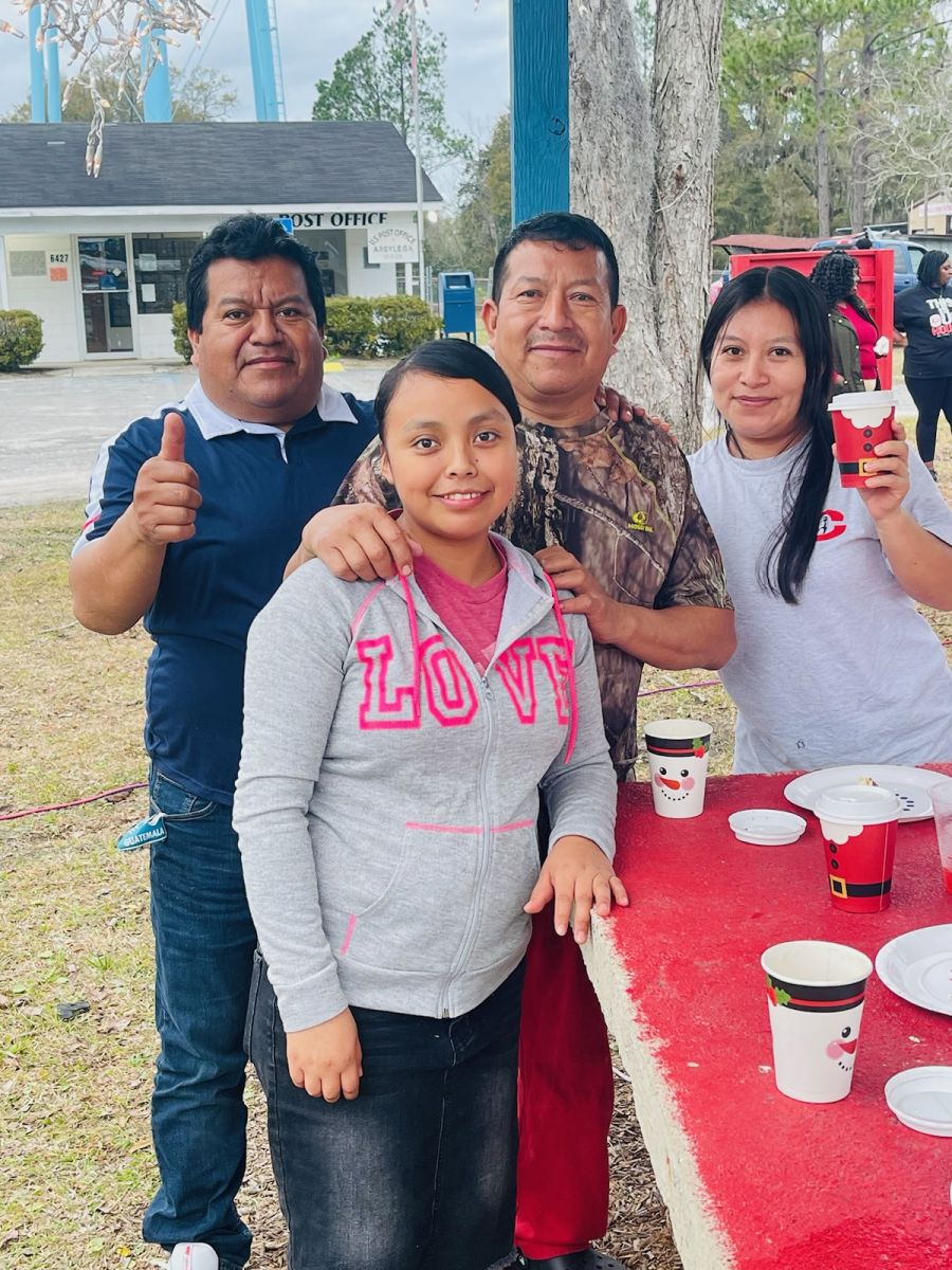 group of people at christmas event 